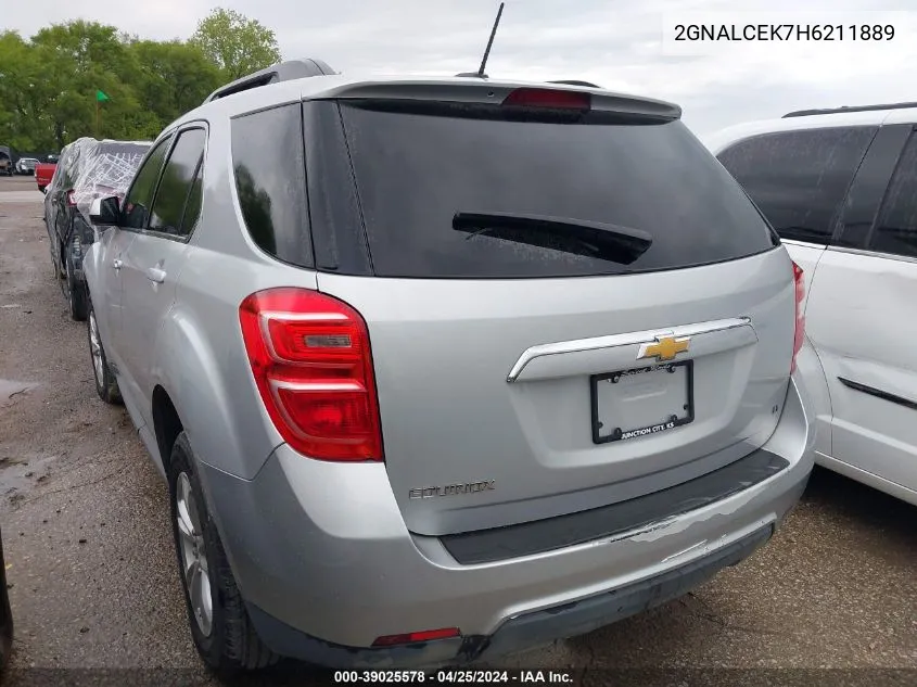 2017 Chevrolet Equinox Lt VIN: 2GNALCEK7H6211889 Lot: 39025578