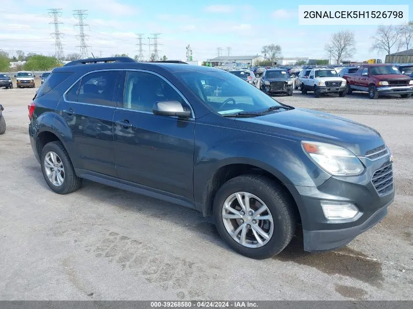 2017 Chevrolet Equinox Lt VIN: 2GNALCEK5H1526798 Lot: 39268580