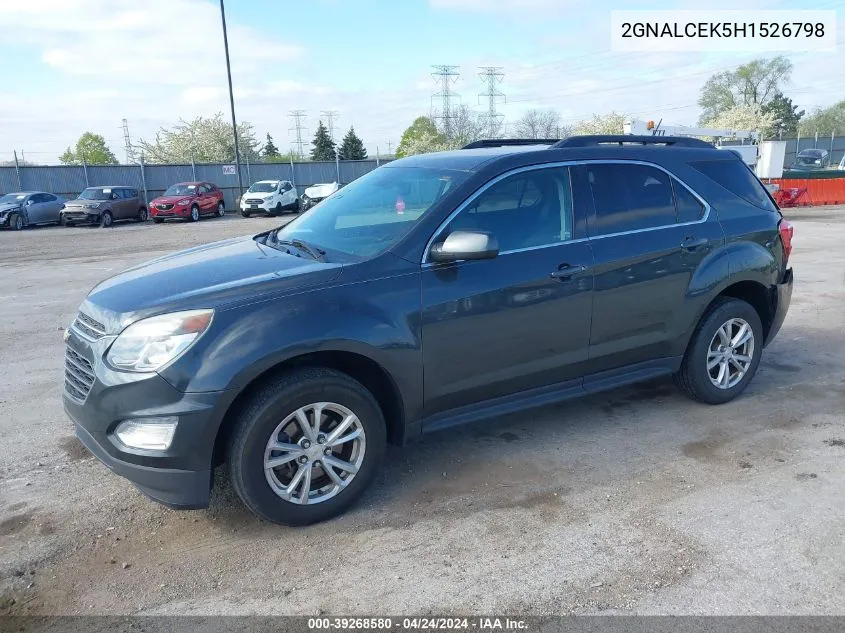 2017 Chevrolet Equinox Lt VIN: 2GNALCEK5H1526798 Lot: 39268580