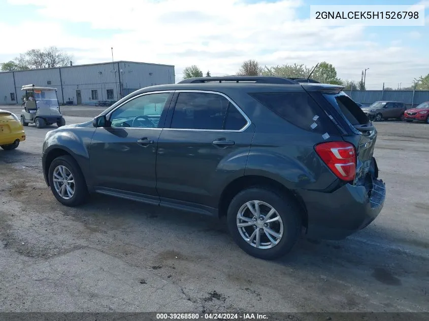 2017 Chevrolet Equinox Lt VIN: 2GNALCEK5H1526798 Lot: 39268580