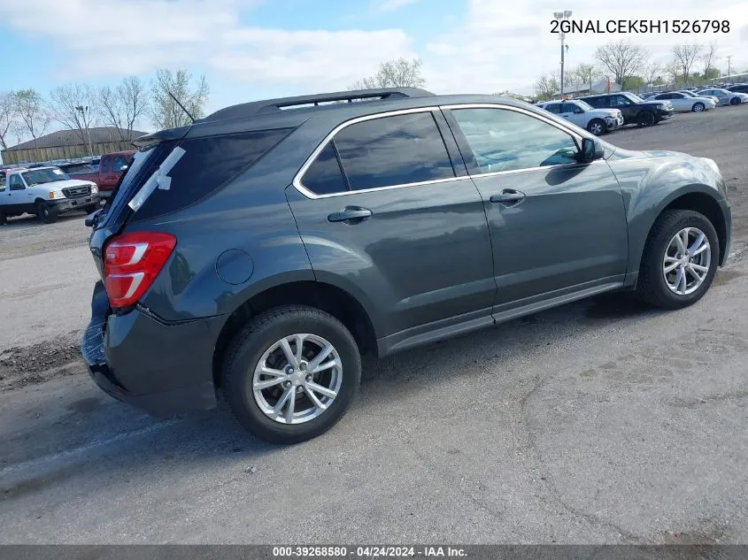 2017 Chevrolet Equinox Lt VIN: 2GNALCEK5H1526798 Lot: 39268580