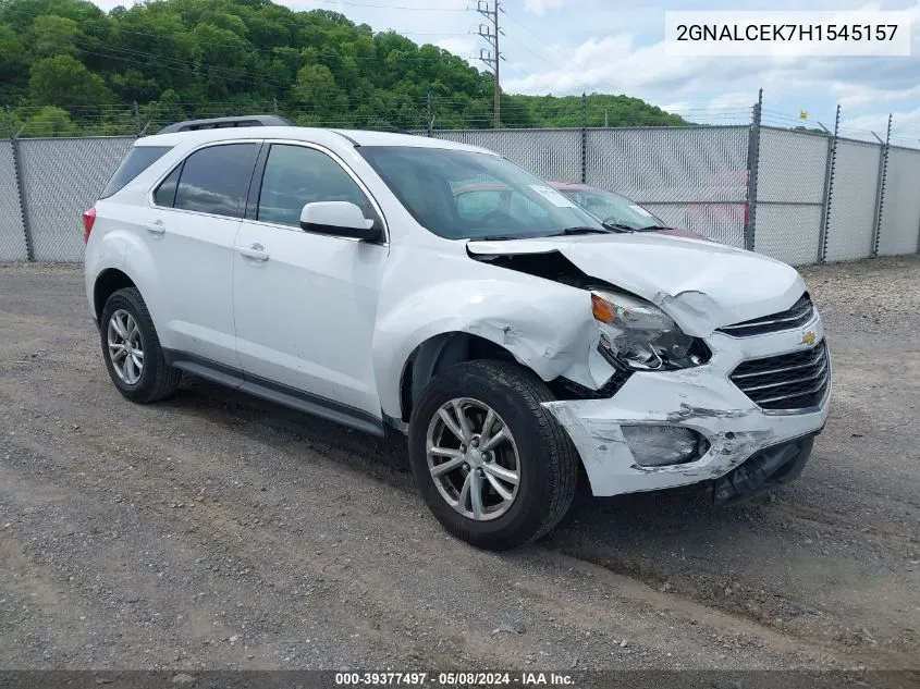 2017 Chevrolet Equinox Lt VIN: 2GNALCEK7H1545157 Lot: 39377497