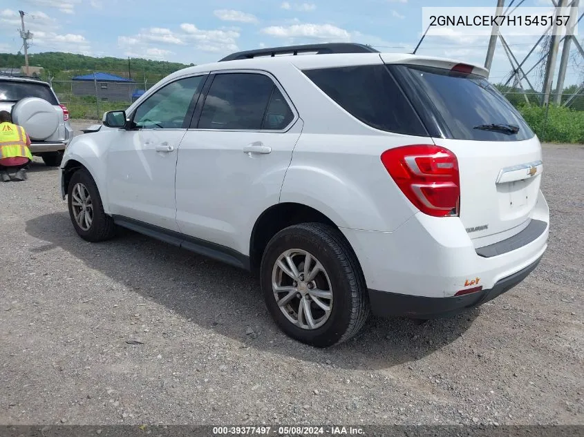 2017 Chevrolet Equinox Lt VIN: 2GNALCEK7H1545157 Lot: 39377497