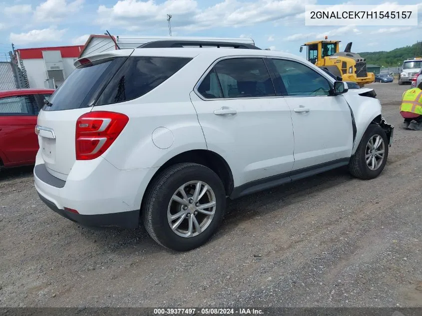 2017 Chevrolet Equinox Lt VIN: 2GNALCEK7H1545157 Lot: 39377497