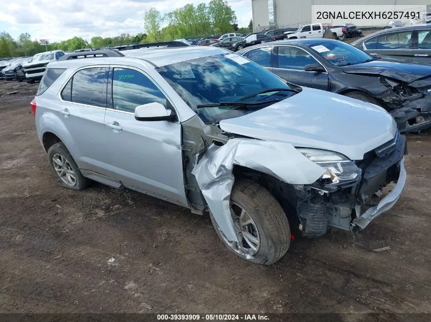 2017 Chevrolet Equinox Lt VIN: 2GNALCEKXH6257491 Lot: 39393909