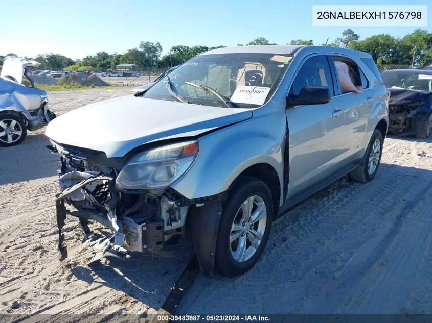 2017 Chevrolet Equinox Ls VIN: 2GNALBEKXH1576798 Lot: 39483887