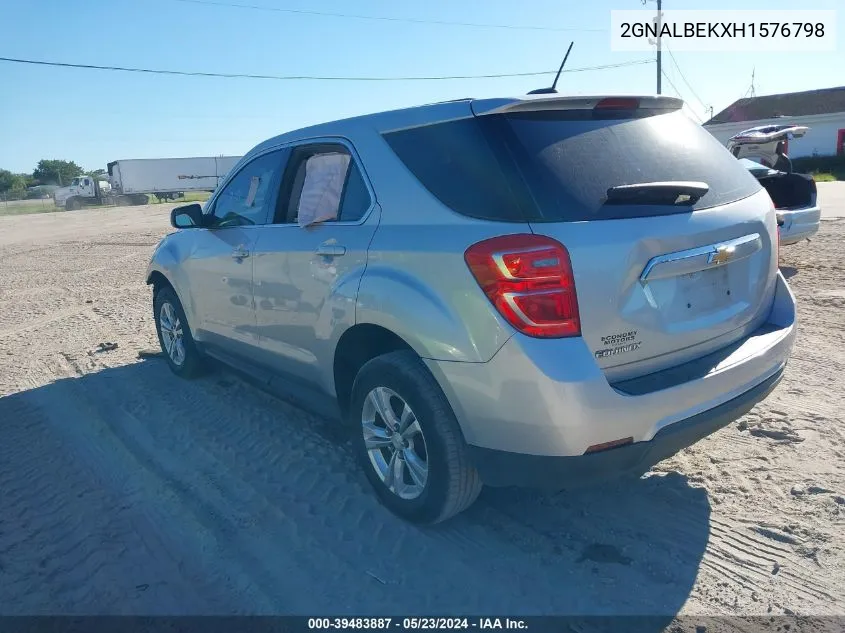 2017 Chevrolet Equinox Ls VIN: 2GNALBEKXH1576798 Lot: 39483887