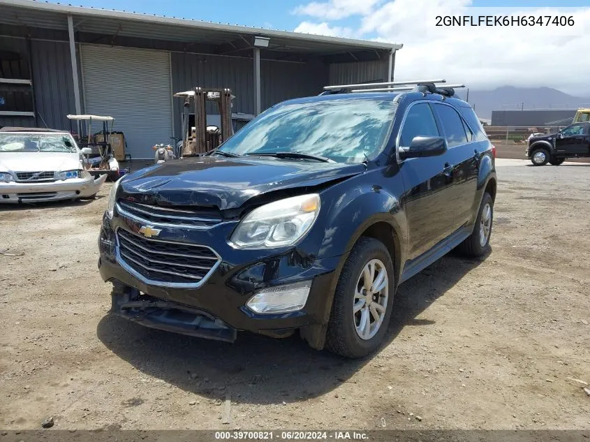 2017 Chevrolet Equinox Lt VIN: 2GNFLFEK6H6347406 Lot: 39700821