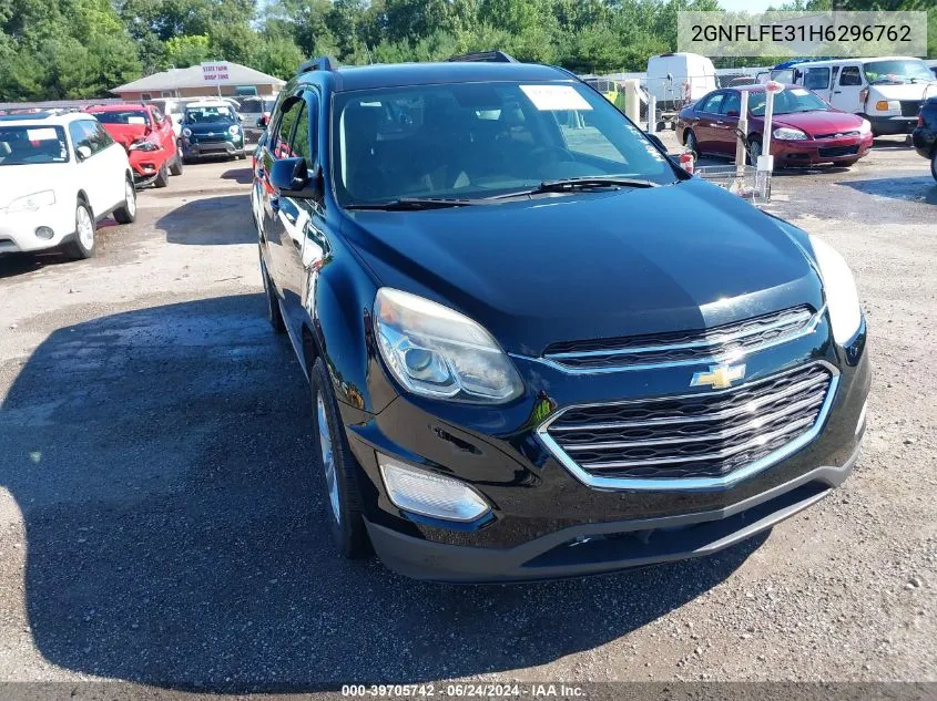 2017 Chevrolet Equinox Lt VIN: 2GNFLFE31H6296762 Lot: 39705742