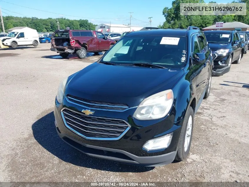 2017 Chevrolet Equinox Lt VIN: 2GNFLFE31H6296762 Lot: 39705742