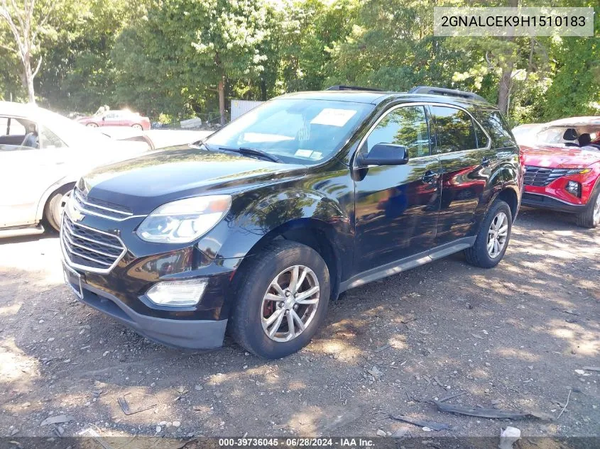 2017 Chevrolet Equinox Lt VIN: 2GNALCEK9H1510183 Lot: 39736045