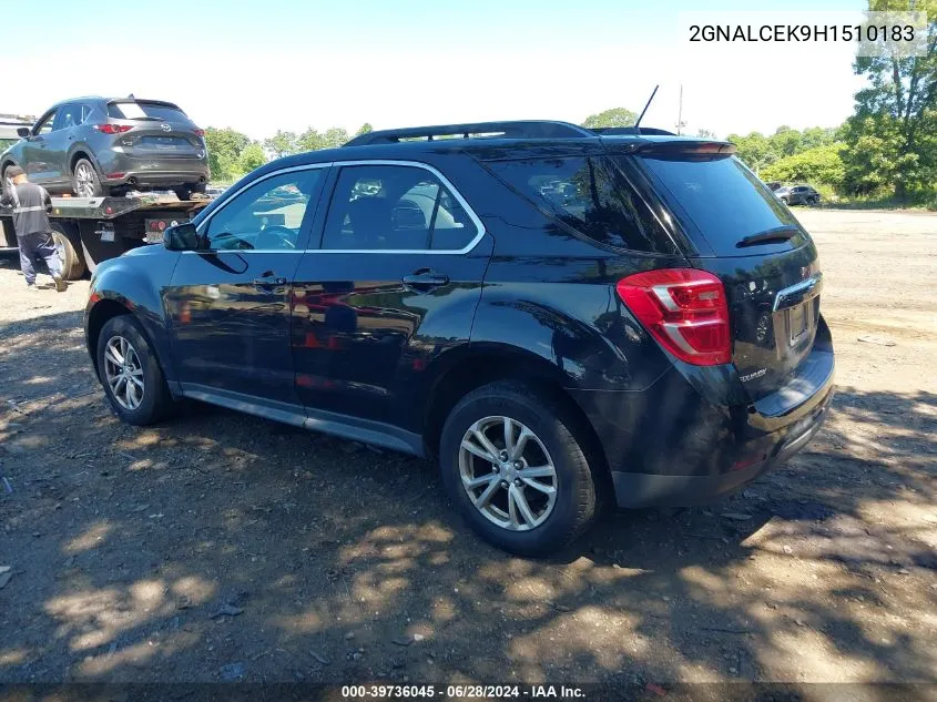 2017 Chevrolet Equinox Lt VIN: 2GNALCEK9H1510183 Lot: 39736045