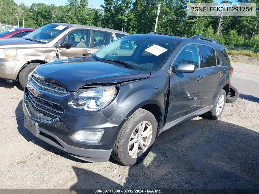 2017 Chevrolet Equinox Lt VIN: 2GNFLFEK0H6291754 Lot: 39737508