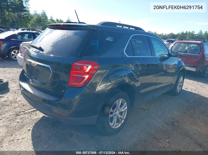 2017 Chevrolet Equinox Lt VIN: 2GNFLFEK0H6291754 Lot: 39737508