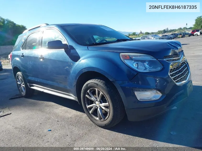 2017 Chevrolet Equinox Lt VIN: 2GNFLFEK8H6187335 Lot: 39749689