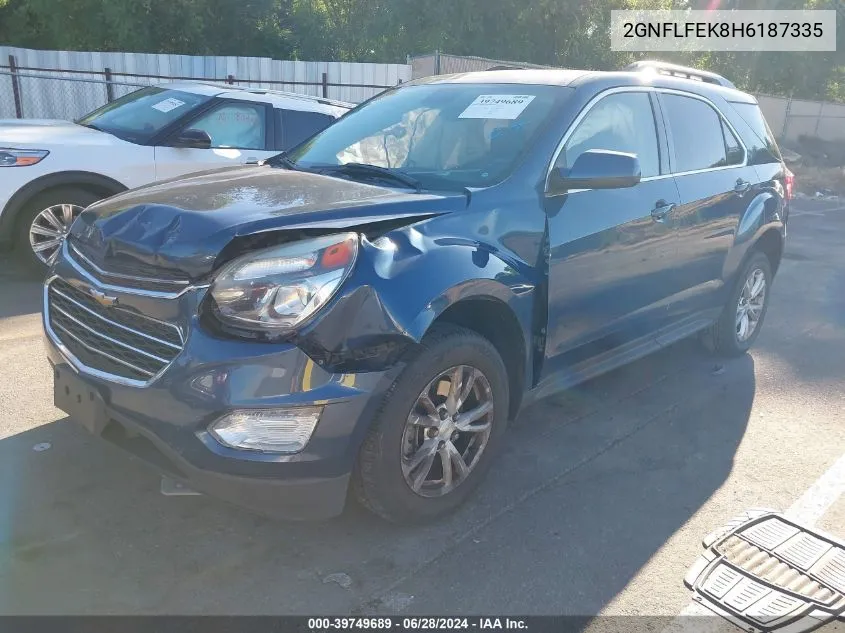 2017 Chevrolet Equinox Lt VIN: 2GNFLFEK8H6187335 Lot: 39749689