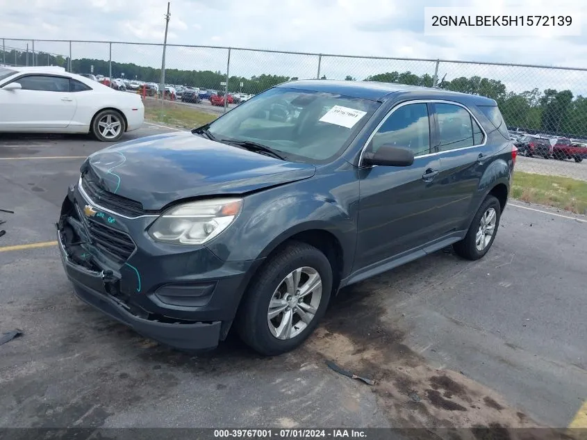 2017 Chevrolet Equinox Ls VIN: 2GNALBEK5H1572139 Lot: 39767001