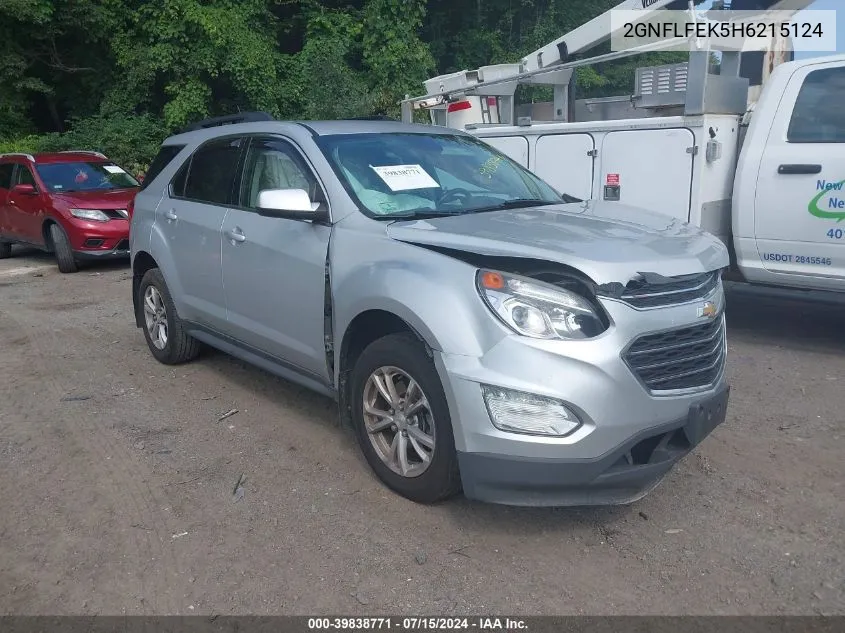 2017 Chevrolet Equinox Lt VIN: 2GNFLFEK5H6215124 Lot: 39838771