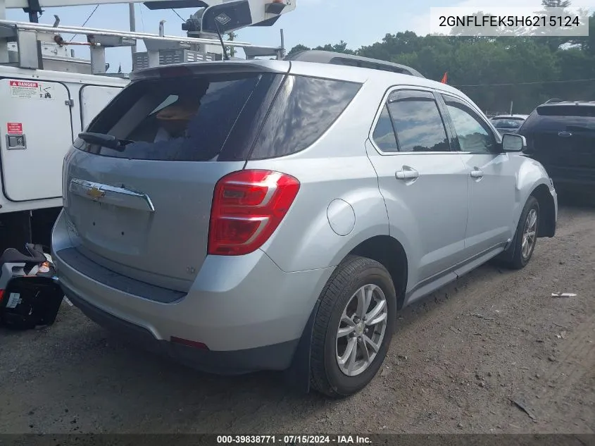 2017 Chevrolet Equinox Lt VIN: 2GNFLFEK5H6215124 Lot: 39838771