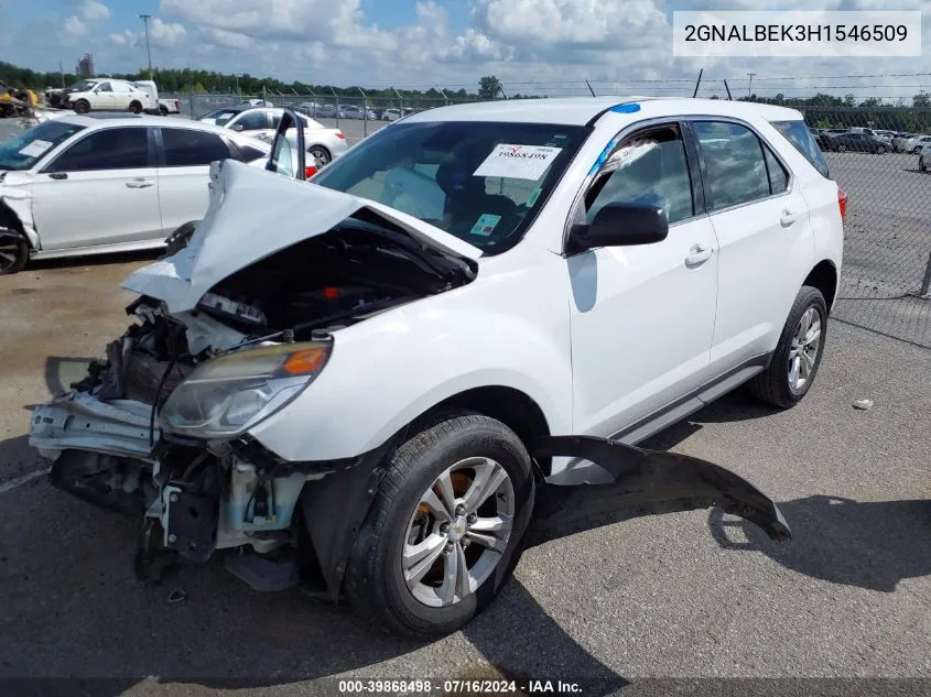 2017 Chevrolet Equinox Ls VIN: 2GNALBEK3H1546509 Lot: 39868498