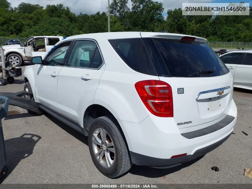 2017 Chevrolet Equinox Ls VIN: 2GNALBEK3H1546509 Lot: 39868498