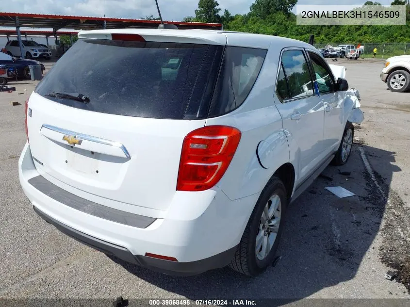 2017 Chevrolet Equinox Ls VIN: 2GNALBEK3H1546509 Lot: 39868498