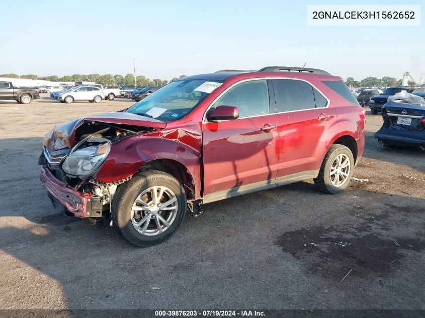 2017 Chevrolet Equinox Lt VIN: 2GNALCEK3H1562652 Lot: 39876203