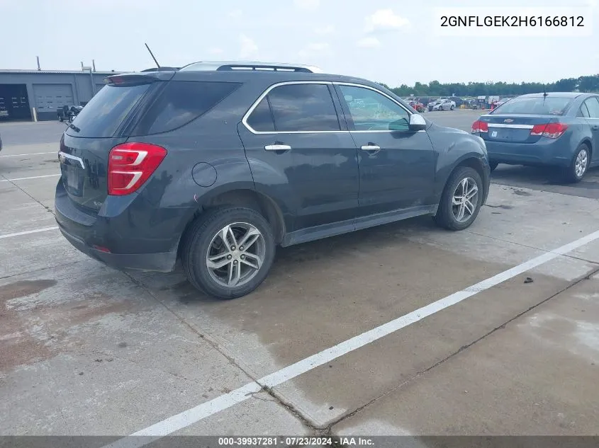 2017 Chevrolet Equinox Premier VIN: 2GNFLGEK2H6166812 Lot: 39937281