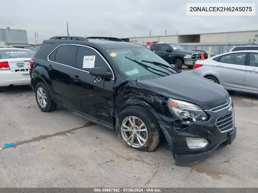 2017 Chevrolet Equinox Lt VIN: 2GNALCEK2H6245075 Lot: 39967362