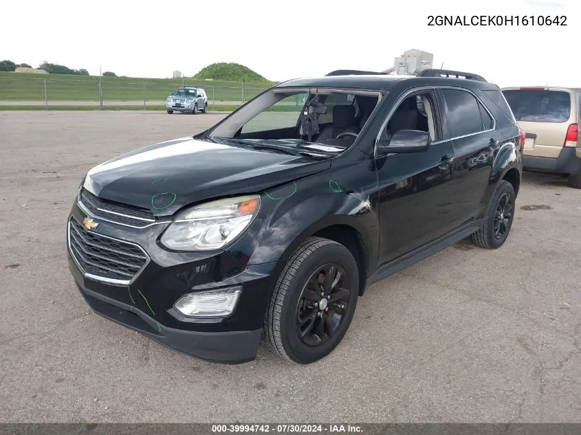 2017 Chevrolet Equinox Lt VIN: 2GNALCEK0H1610642 Lot: 39994742