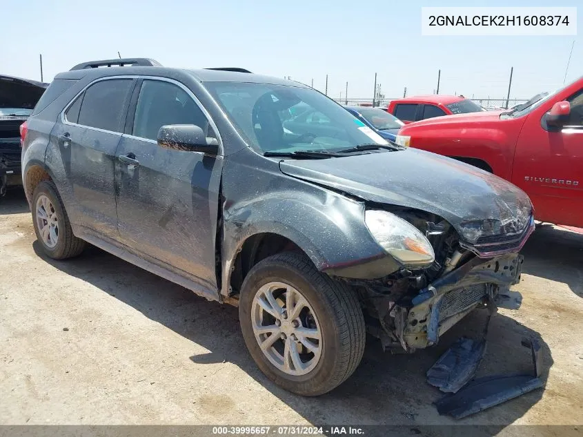 2017 Chevrolet Equinox Lt VIN: 2GNALCEK2H1608374 Lot: 39995657