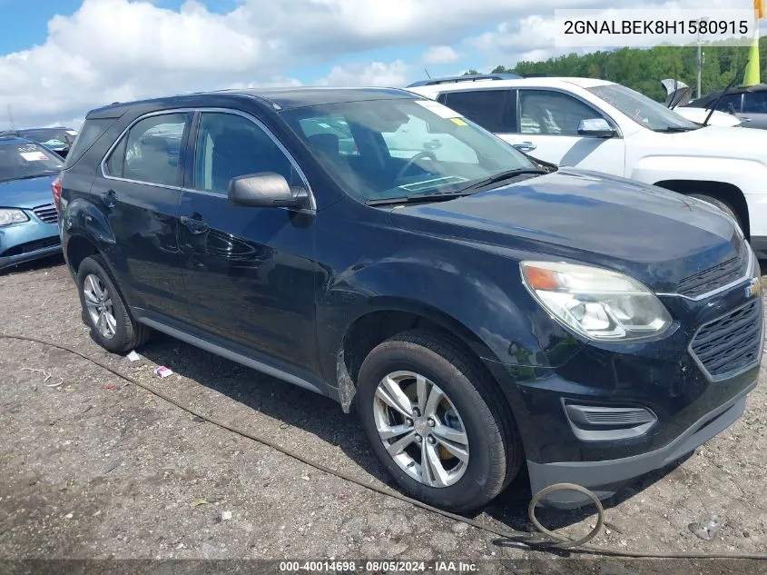 2017 Chevrolet Equinox Ls VIN: 2GNALBEK8H1580915 Lot: 40014698