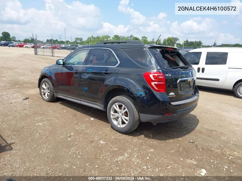 2017 Chevrolet Equinox Lt VIN: 2GNALCEK4H6100572 Lot: 40017232