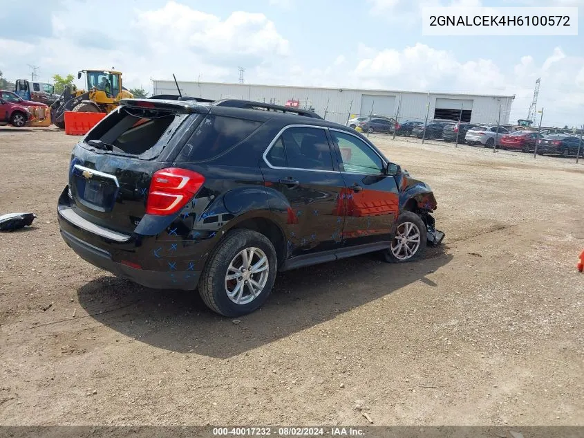 2017 Chevrolet Equinox Lt VIN: 2GNALCEK4H6100572 Lot: 40017232