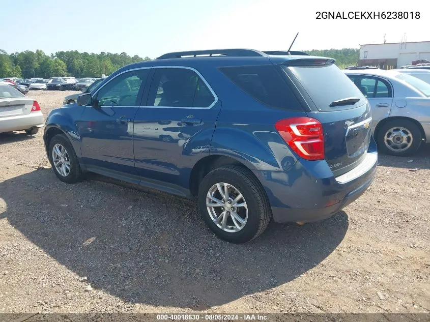 2017 Chevrolet Equinox Lt VIN: 2GNALCEKXH6238018 Lot: 40018630