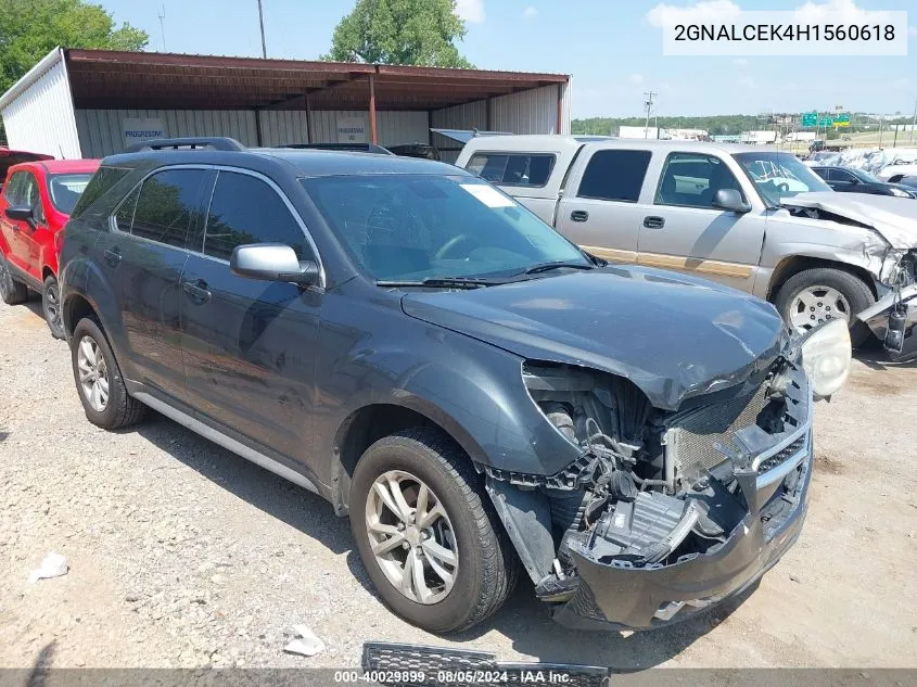 2017 Chevrolet Equinox Lt VIN: 2GNALCEK4H1560618 Lot: 40029899