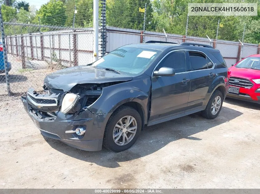 2017 Chevrolet Equinox Lt VIN: 2GNALCEK4H1560618 Lot: 40029899