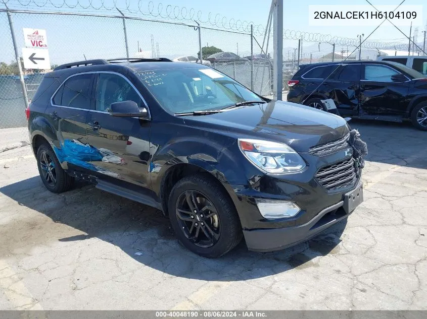 2017 Chevrolet Equinox Lt VIN: 2GNALCEK1H6104109 Lot: 40048190