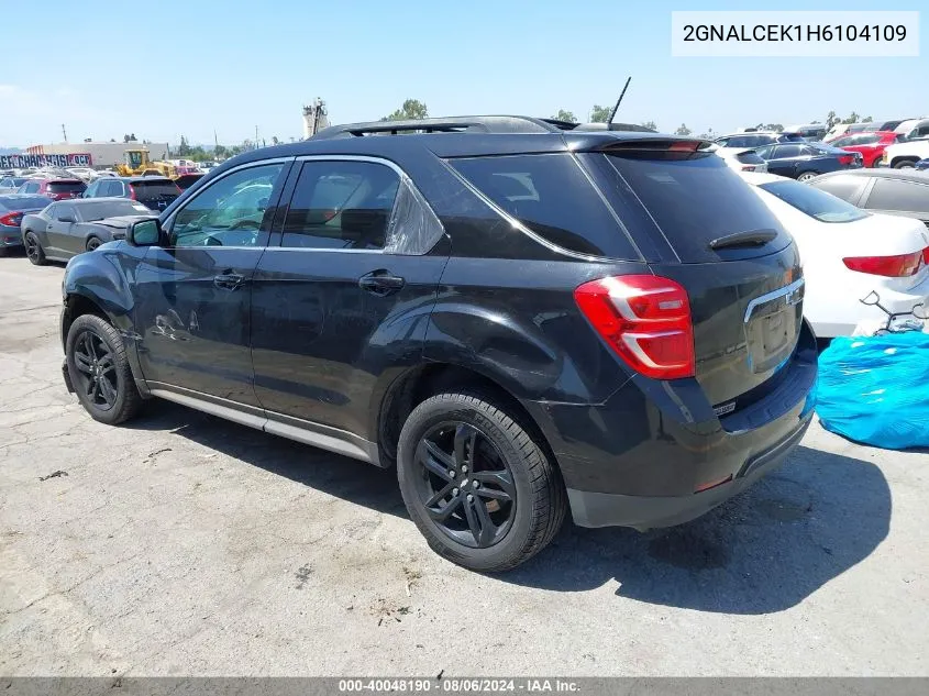 2017 Chevrolet Equinox Lt VIN: 2GNALCEK1H6104109 Lot: 40048190