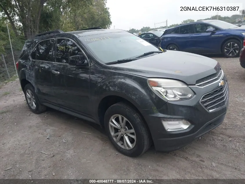 2017 Chevrolet Equinox Lt VIN: 2GNALCEK7H6310387 Lot: 40048777