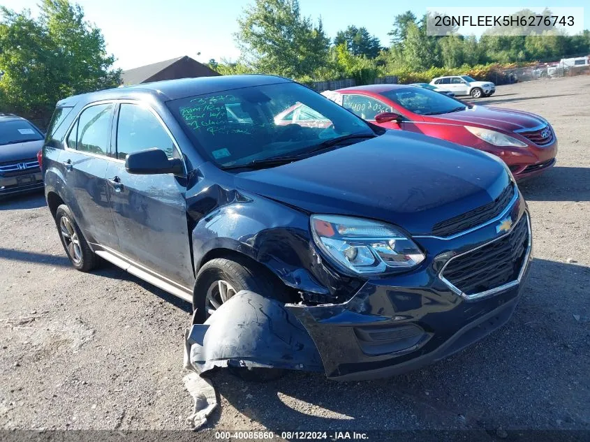 2017 Chevrolet Equinox Ls VIN: 2GNFLEEK5H6276743 Lot: 40085860