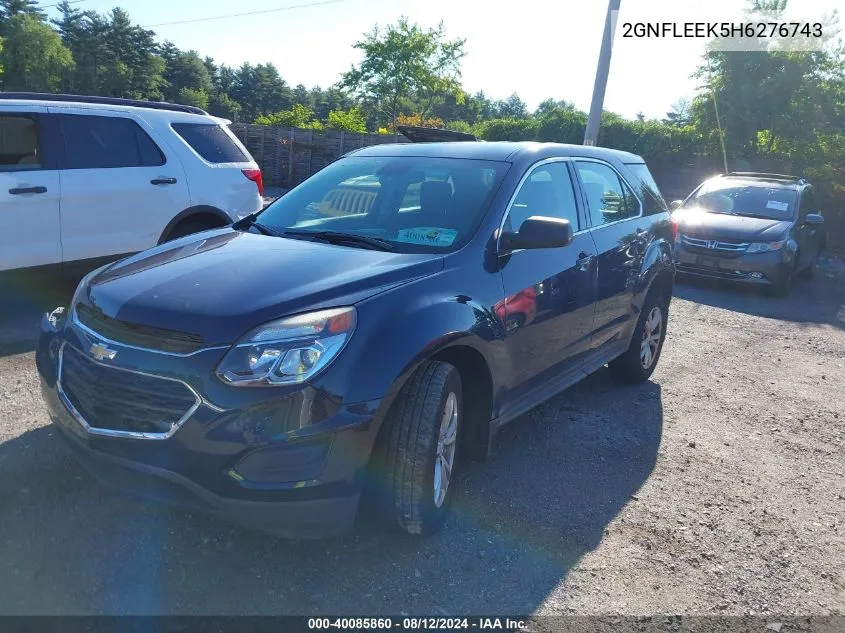 2017 Chevrolet Equinox Ls VIN: 2GNFLEEK5H6276743 Lot: 40085860