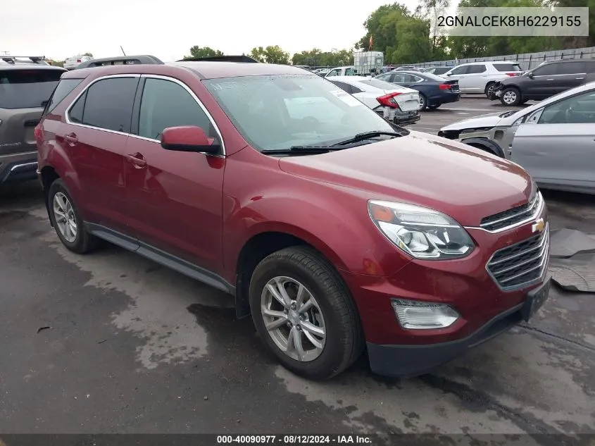 2017 Chevrolet Equinox Lt VIN: 2GNALCEK8H6229155 Lot: 40090977