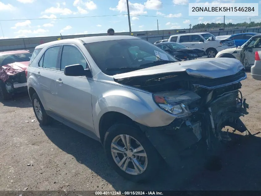 2017 Chevrolet Equinox Ls VIN: 2GNALBEK5H1546284 Lot: 40112248