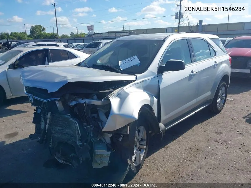 2017 Chevrolet Equinox Ls VIN: 2GNALBEK5H1546284 Lot: 40112248