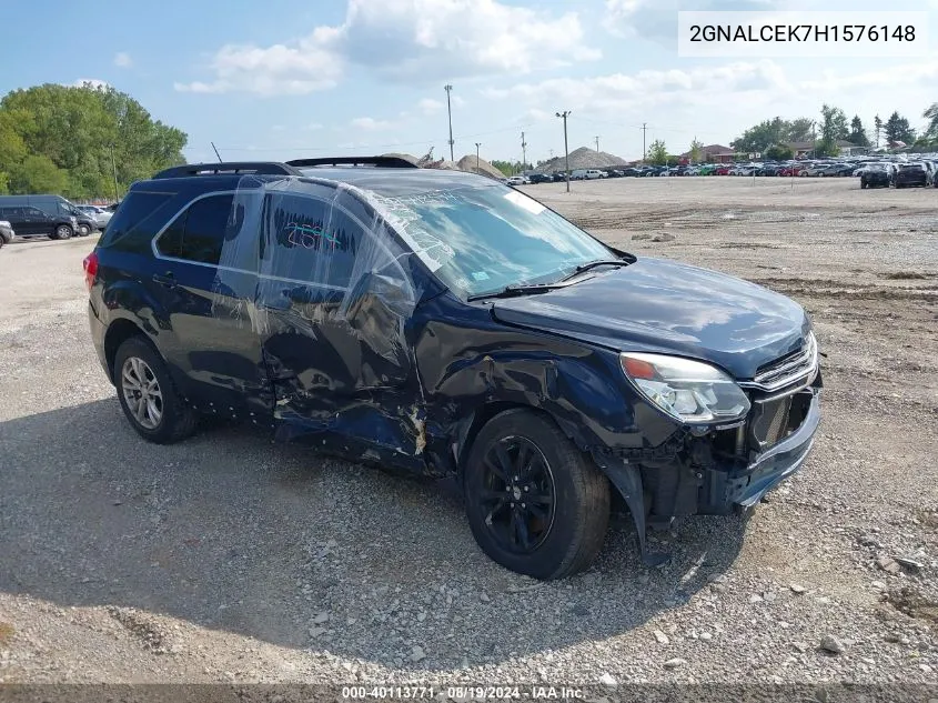 2017 Chevrolet Equinox Lt VIN: 2GNALCEK7H1576148 Lot: 40113771