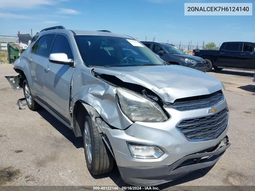 2017 Chevrolet Equinox Lt VIN: 2GNALCEK7H6124140 Lot: 40122146