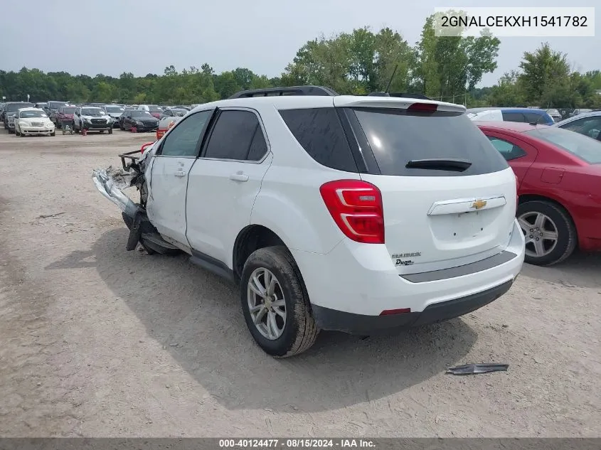 2017 Chevrolet Equinox Lt VIN: 2GNALCEKXH1541782 Lot: 40124477