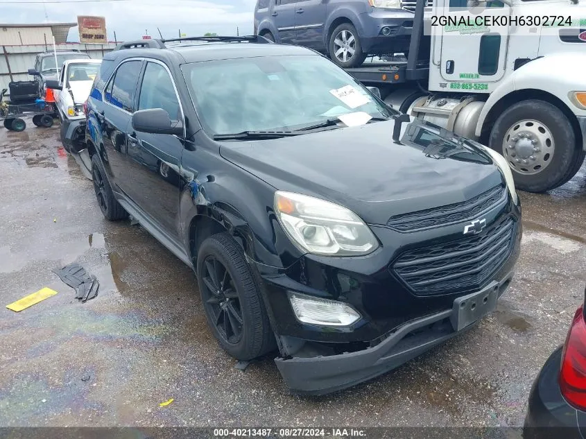 2017 Chevrolet Equinox Lt VIN: 2GNALCEK0H6302724 Lot: 40213487