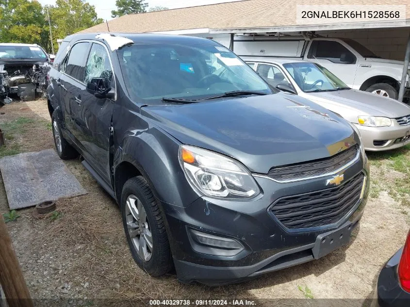 2017 Chevrolet Equinox Ls VIN: 2GNALBEK6H1528568 Lot: 40329738